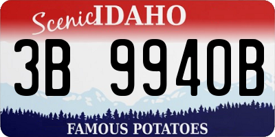 ID license plate 3B9940B