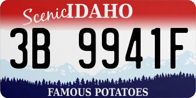 ID license plate 3B9941F