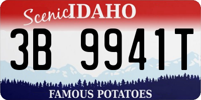 ID license plate 3B9941T