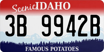 ID license plate 3B9942B
