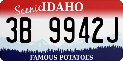 ID license plate 3B9942J
