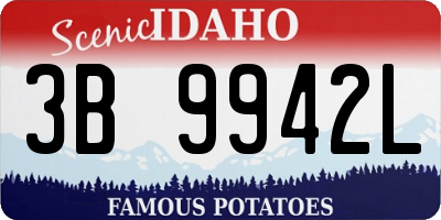 ID license plate 3B9942L