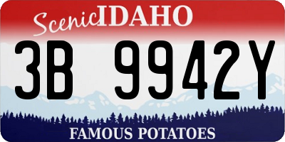 ID license plate 3B9942Y
