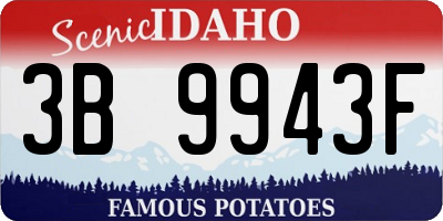 ID license plate 3B9943F
