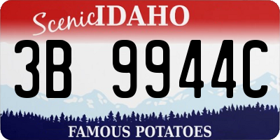 ID license plate 3B9944C