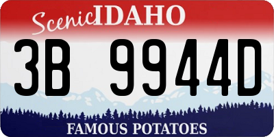 ID license plate 3B9944D