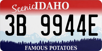 ID license plate 3B9944E