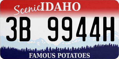 ID license plate 3B9944H