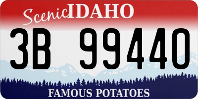 ID license plate 3B9944O