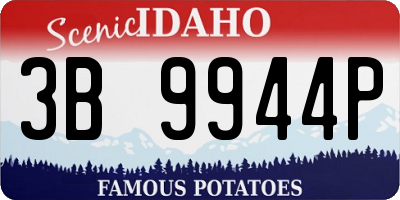 ID license plate 3B9944P