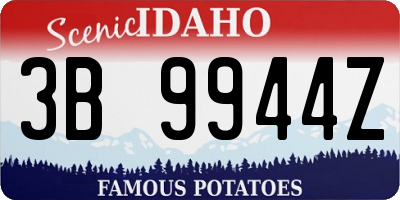 ID license plate 3B9944Z
