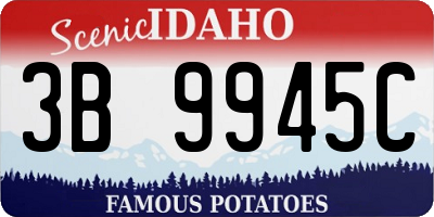 ID license plate 3B9945C