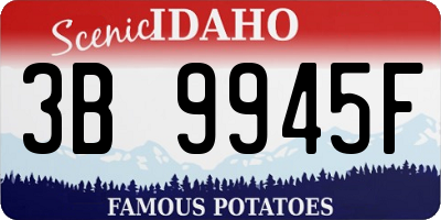 ID license plate 3B9945F