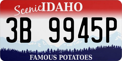 ID license plate 3B9945P