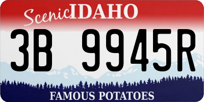ID license plate 3B9945R