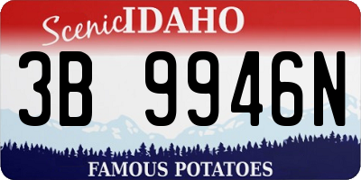 ID license plate 3B9946N