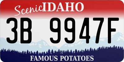 ID license plate 3B9947F