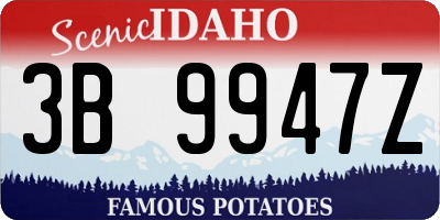 ID license plate 3B9947Z