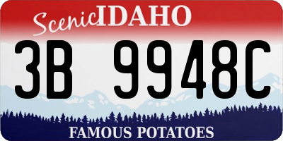 ID license plate 3B9948C