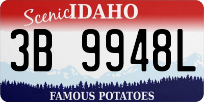 ID license plate 3B9948L