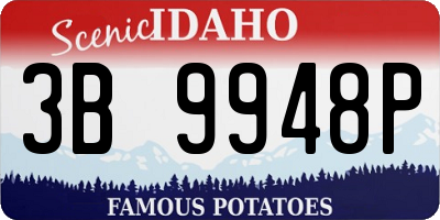 ID license plate 3B9948P