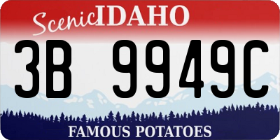 ID license plate 3B9949C