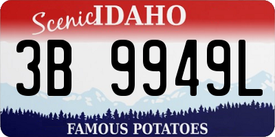 ID license plate 3B9949L