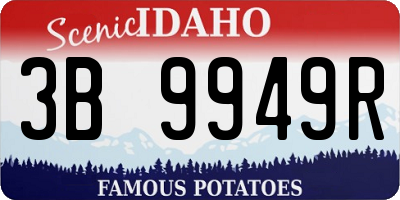 ID license plate 3B9949R