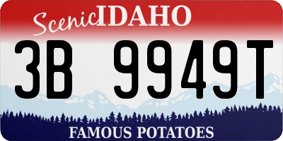 ID license plate 3B9949T