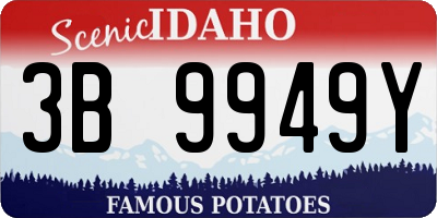 ID license plate 3B9949Y
