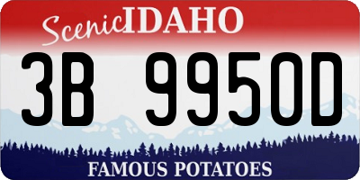 ID license plate 3B9950D