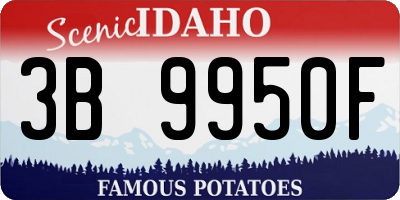 ID license plate 3B9950F