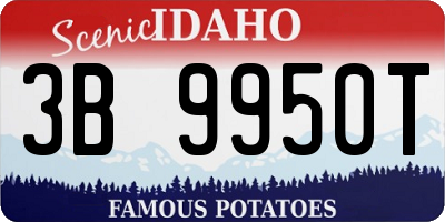 ID license plate 3B9950T