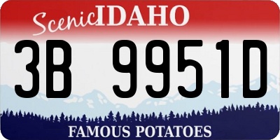 ID license plate 3B9951D