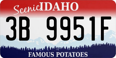 ID license plate 3B9951F
