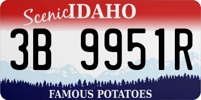 ID license plate 3B9951R