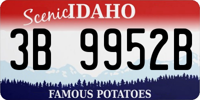 ID license plate 3B9952B