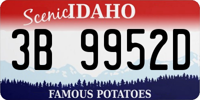 ID license plate 3B9952D