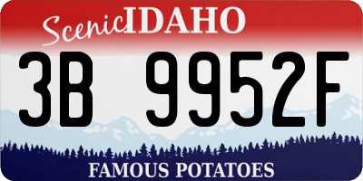 ID license plate 3B9952F
