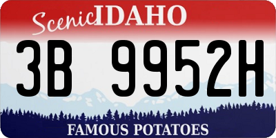 ID license plate 3B9952H