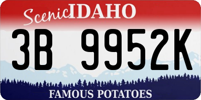 ID license plate 3B9952K