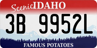 ID license plate 3B9952L