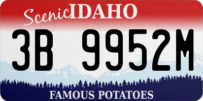 ID license plate 3B9952M
