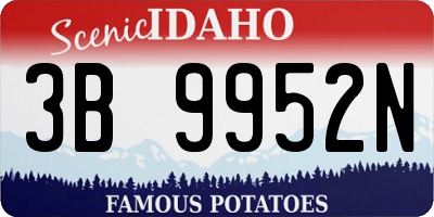 ID license plate 3B9952N