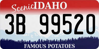 ID license plate 3B9952O