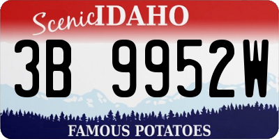 ID license plate 3B9952W