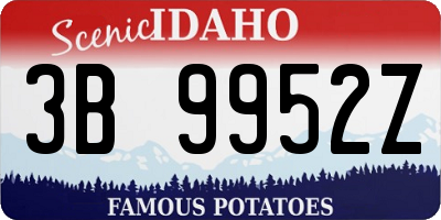 ID license plate 3B9952Z