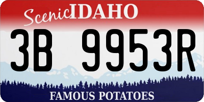 ID license plate 3B9953R