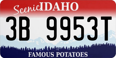 ID license plate 3B9953T