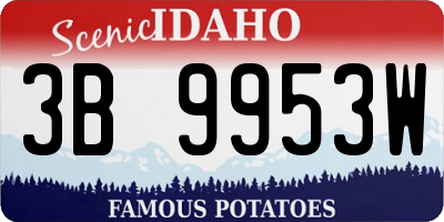 ID license plate 3B9953W